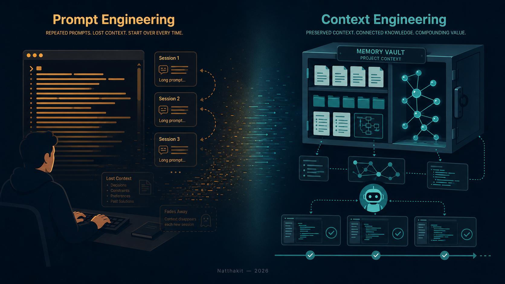 Prompt Engineering and Context Engineering workspace comparison